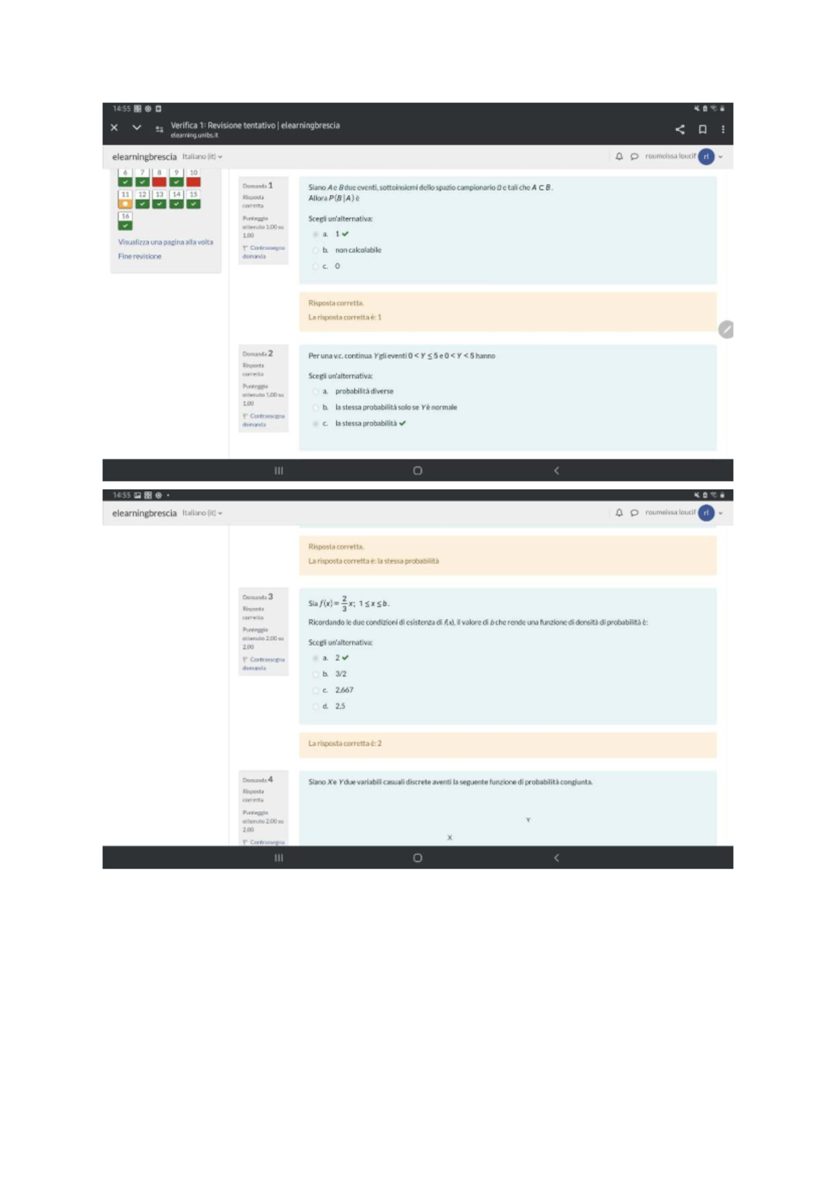 Verifica 2 e 3: Revisione tentativo eLearning Brescia - Statistica ...