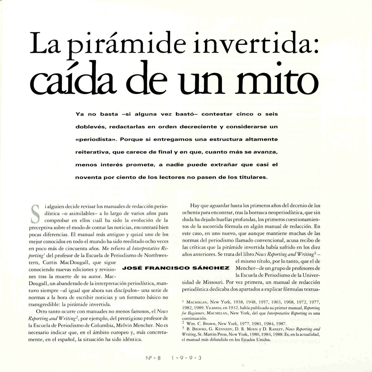 Análisis de la Pirámide Invertida en el Periodismo: Evolución y ...