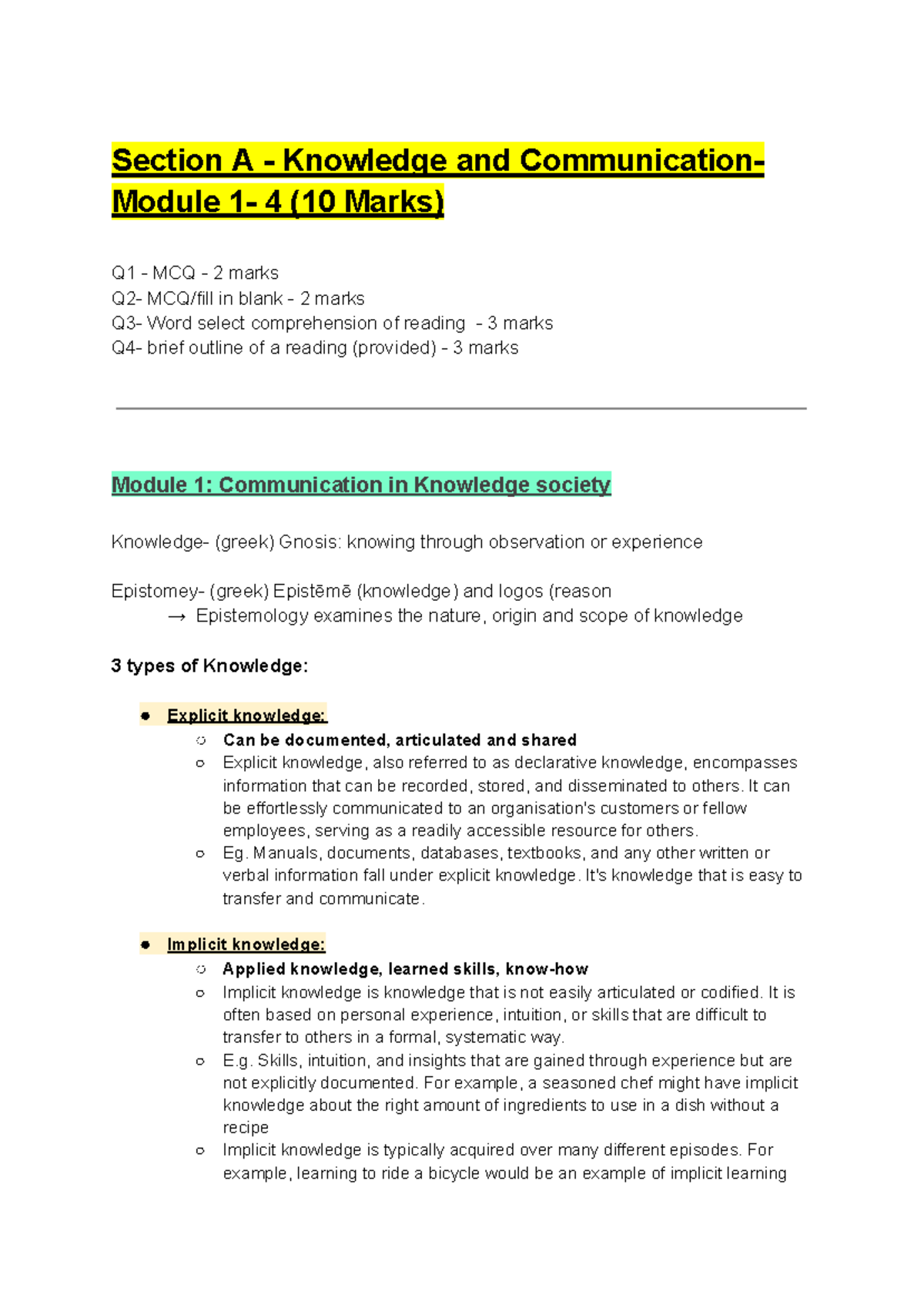 Scigen 101: Comprehensive Notes on Knowledge and Communication - Studocu