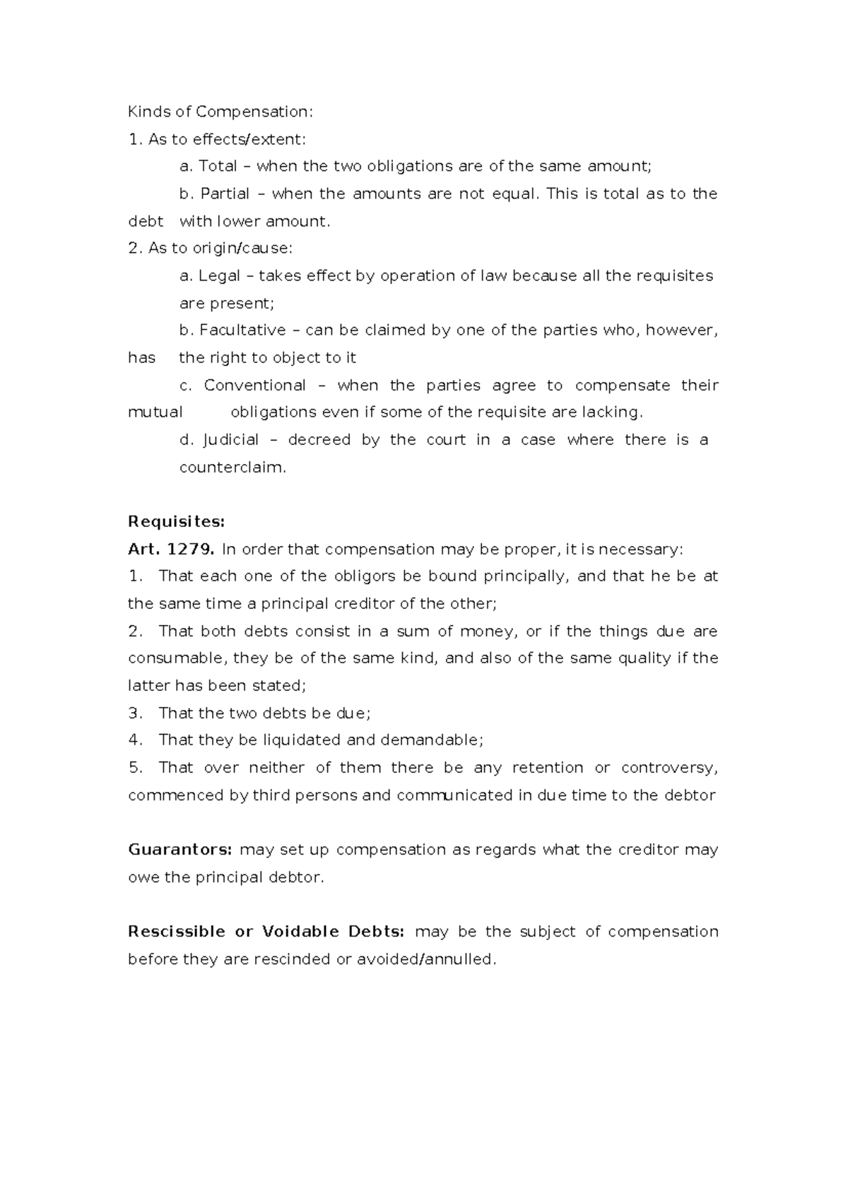 Types of Compensation: Legal, Facultative, Conventional, and Judicial ...