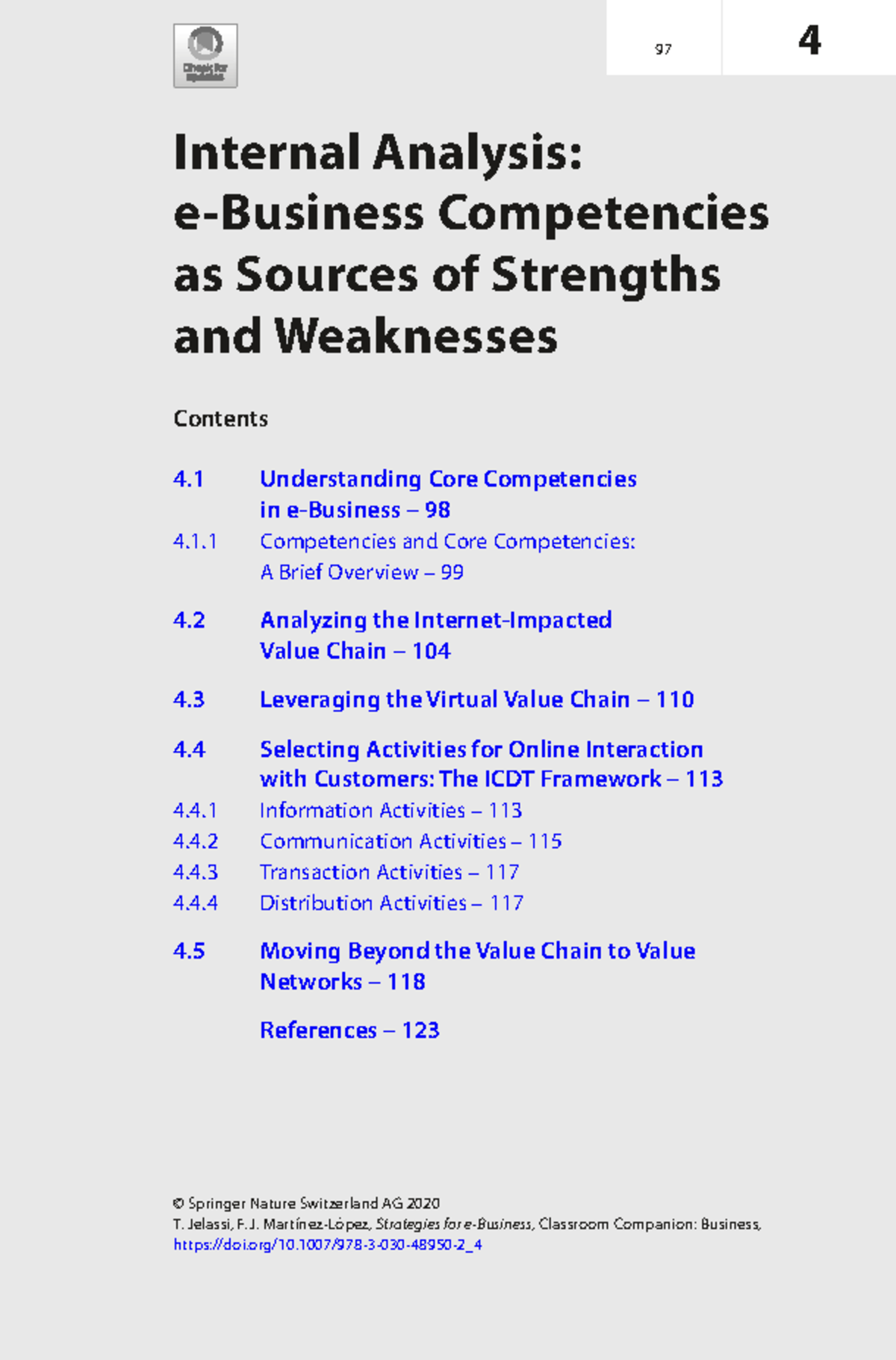 Internal Analysis: Competencies, Value Chain & ICDT Framework (BUS 498 ...