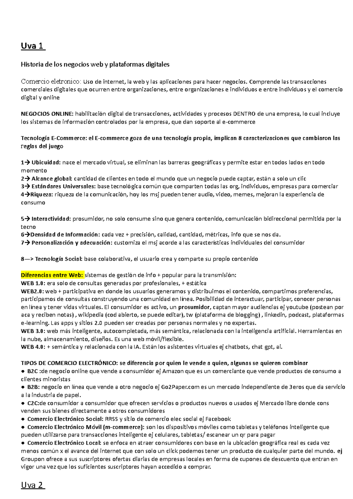 Plataformas y Negocios Web: Estudio Final - 1 (ECON 101) - Studocu