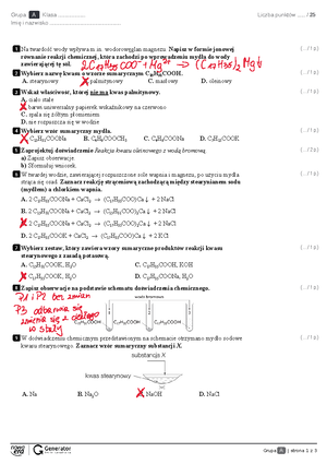Sprawdzian Chemia Nowa Era Aminokwasy Białka Cukry