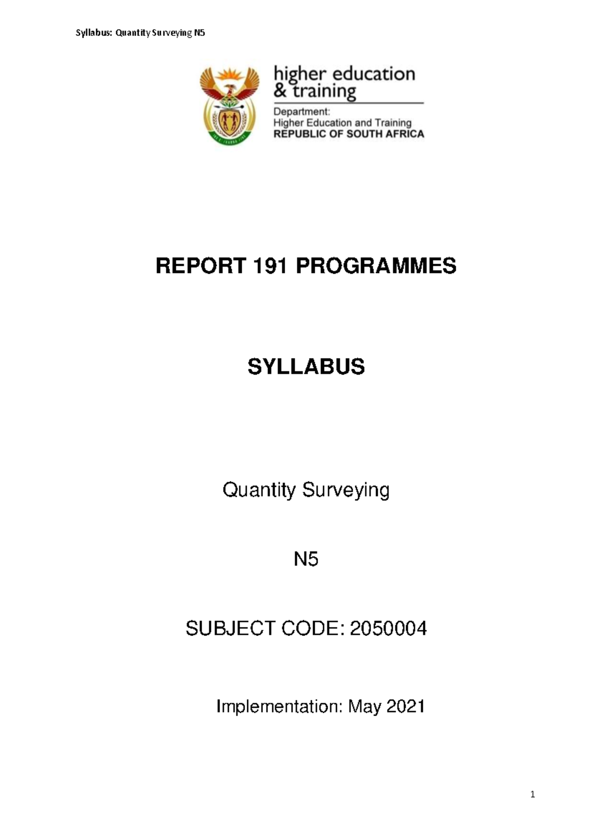 N5 Quantity Surveying - Civil Engineering Study Material Guide - Studocu
