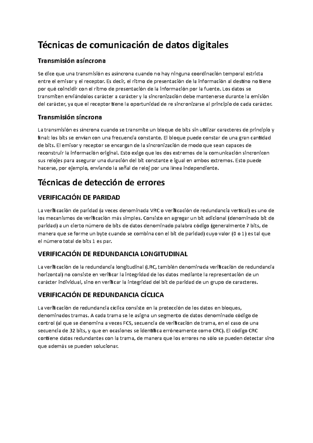 Técnicas de Comunicación de Datos Digitales: Asincrónica y Sincrónica ...