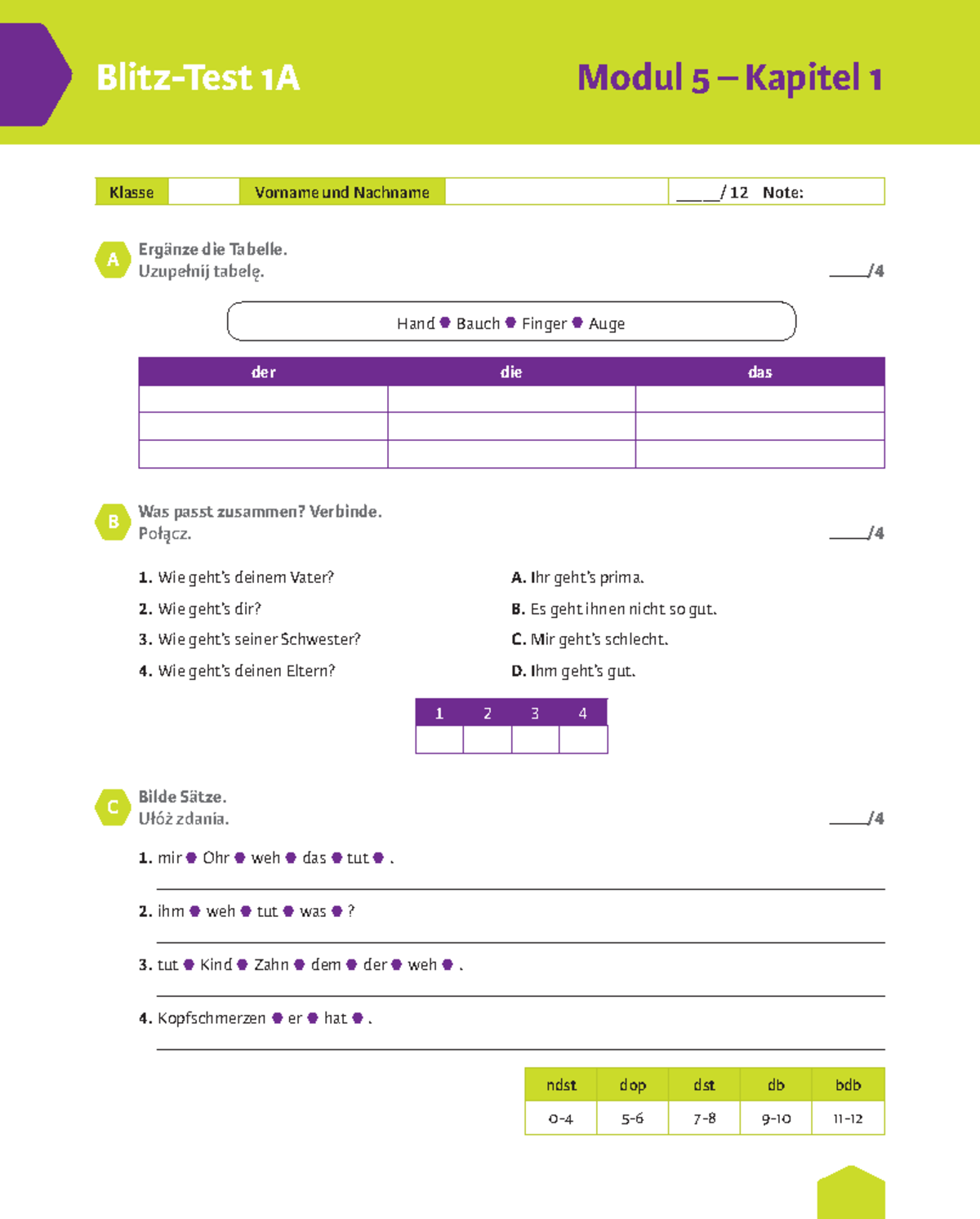 Francuski En Action 1 Sprawdzian Moduł 3 www.studocu.com