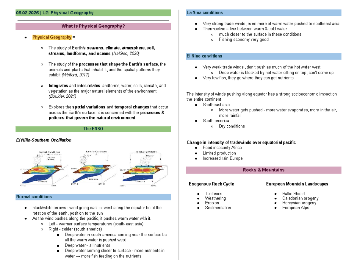 L2: Physical Geography Lecture 2 - Understanding Earth's Processes ...