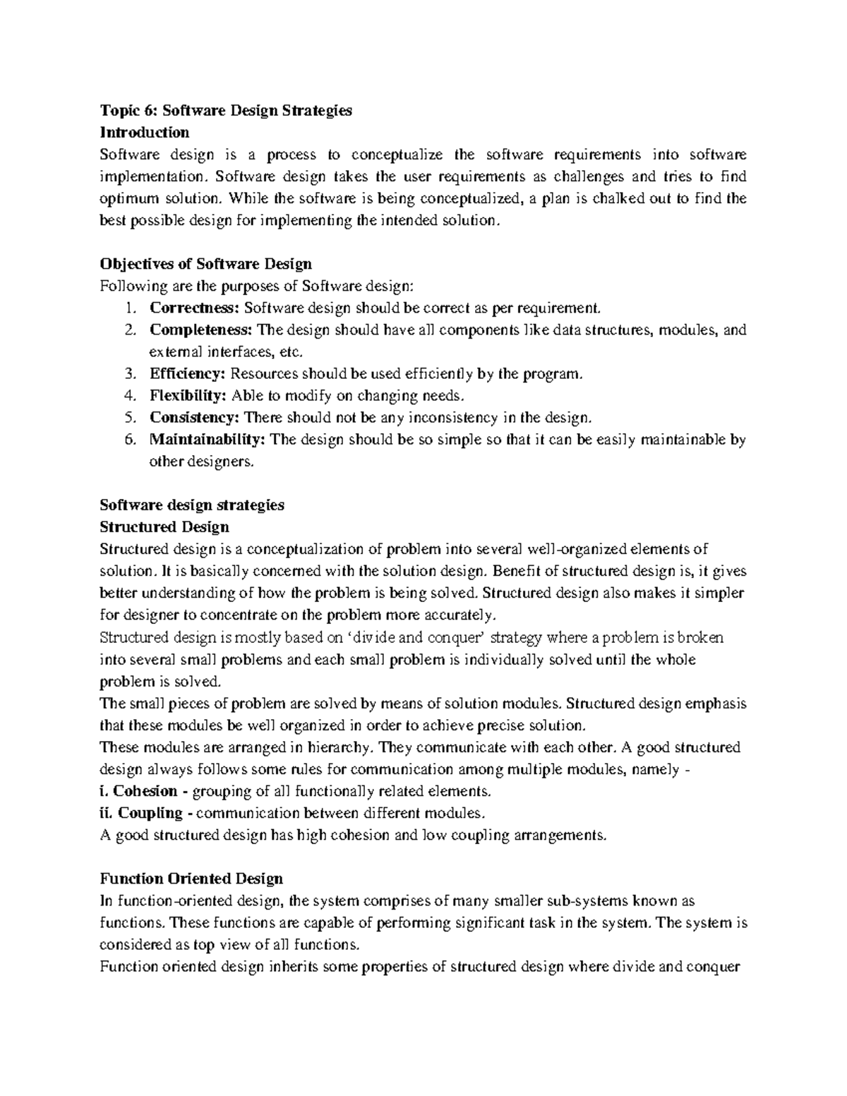 Design strategies: An overview of software design principles and ...