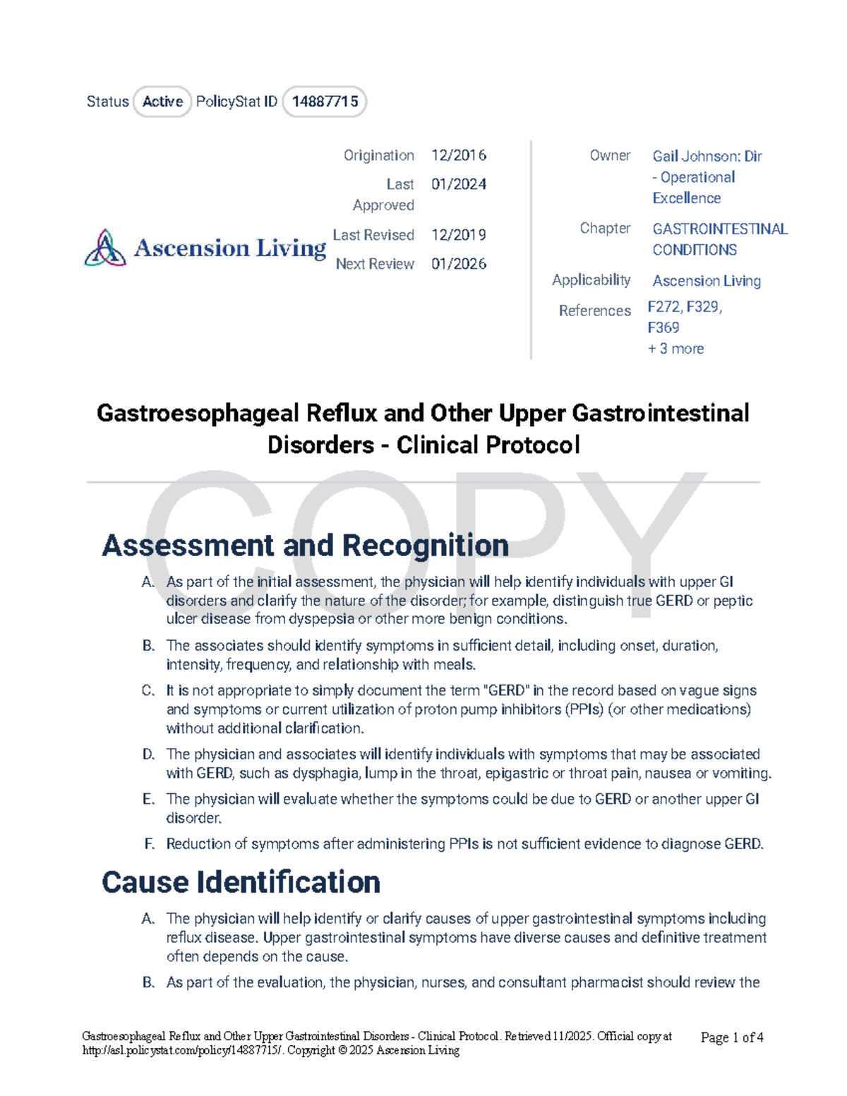 GASTRO 101: Clinical Protocol for Gastroesophageal Reflux & Upper GI ...