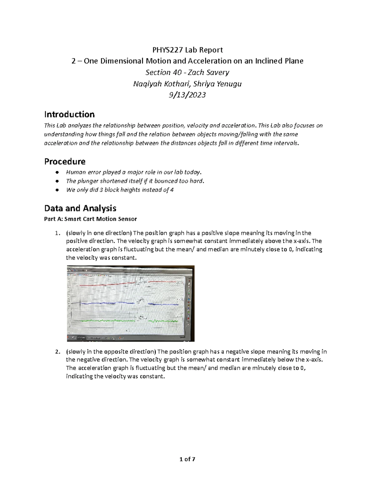 PHYS227 Lab Report Template 3: Vectors & Procedures for Analysis - Studocu