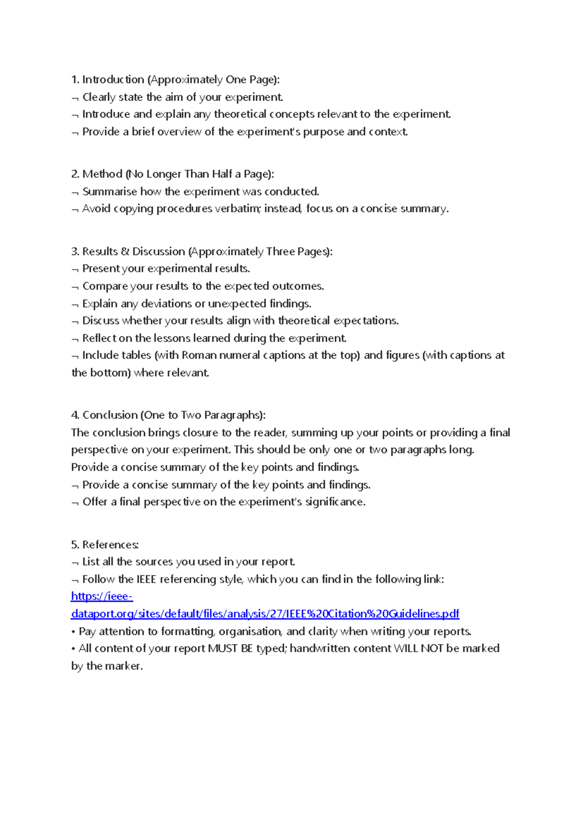 Lab Report for Experiment 3: Structure and Findings Analysis - Studocu