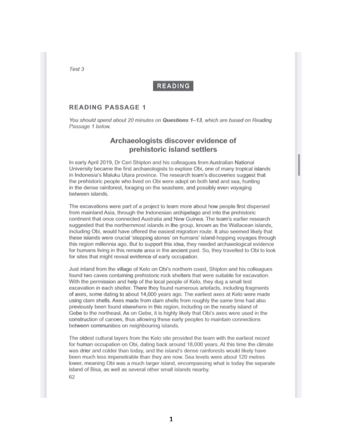 Test 3 Reading Passage Analysis and Questions - Studocu