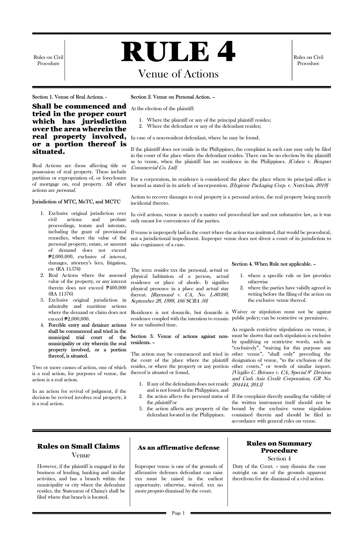 RULE 4-5: Revised Rules on Civil Procedure with 2019 Amendments - Studocu