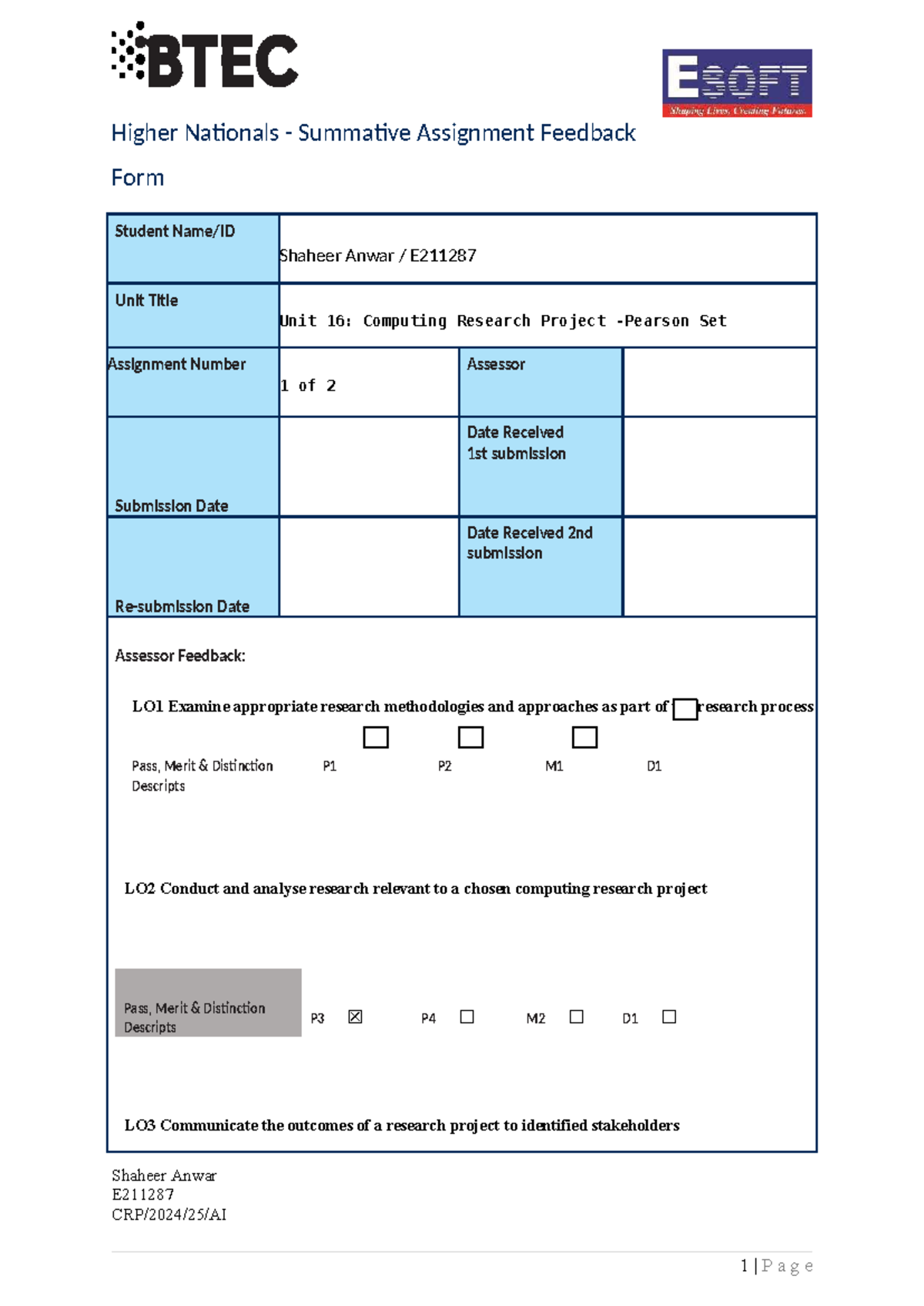 Unit 16: Computing Research Project Proposal on AI - Feedback ...