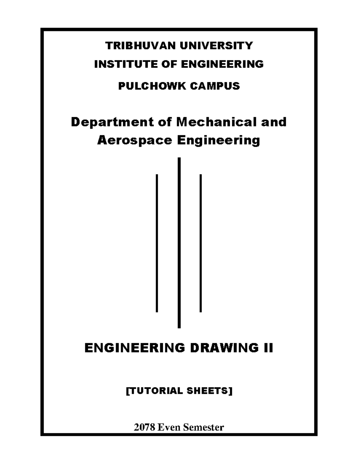 Engineering Drawing II Tutorial Sheets - 2078 Even Semester - Studocu