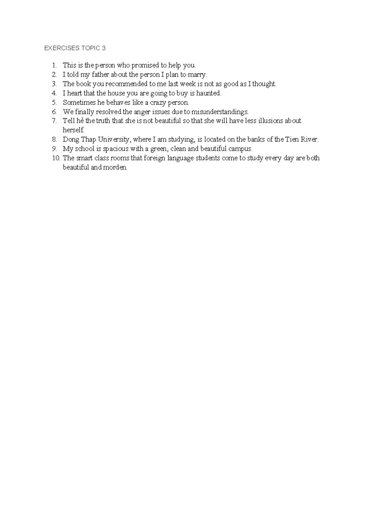 Exercises Topic 3: Language and Communication Skills - Studocu