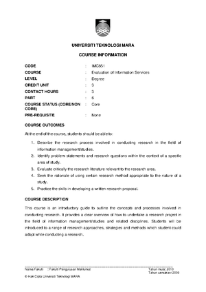 IMC651 - Critical Analysis (Individual) - FACULTY OF INFORMATION ...