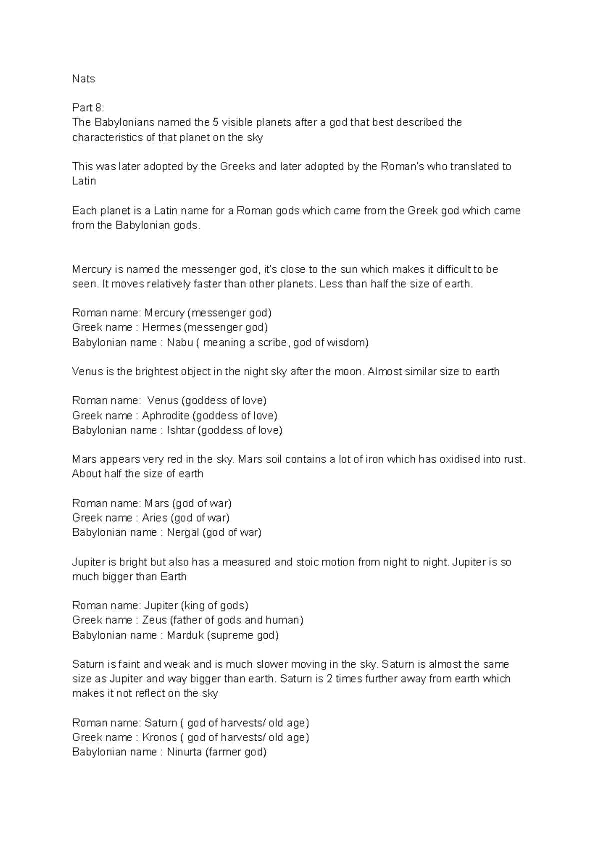 NATS 101: Study Guide on Ancient Astronomy and Planetary Models - Studocu