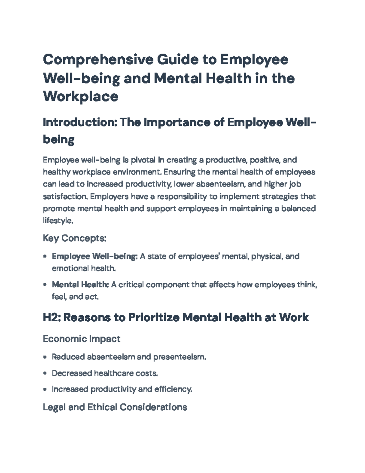 Comprehensive Guide to Employee Well-being & Mental Health Strategies ...
