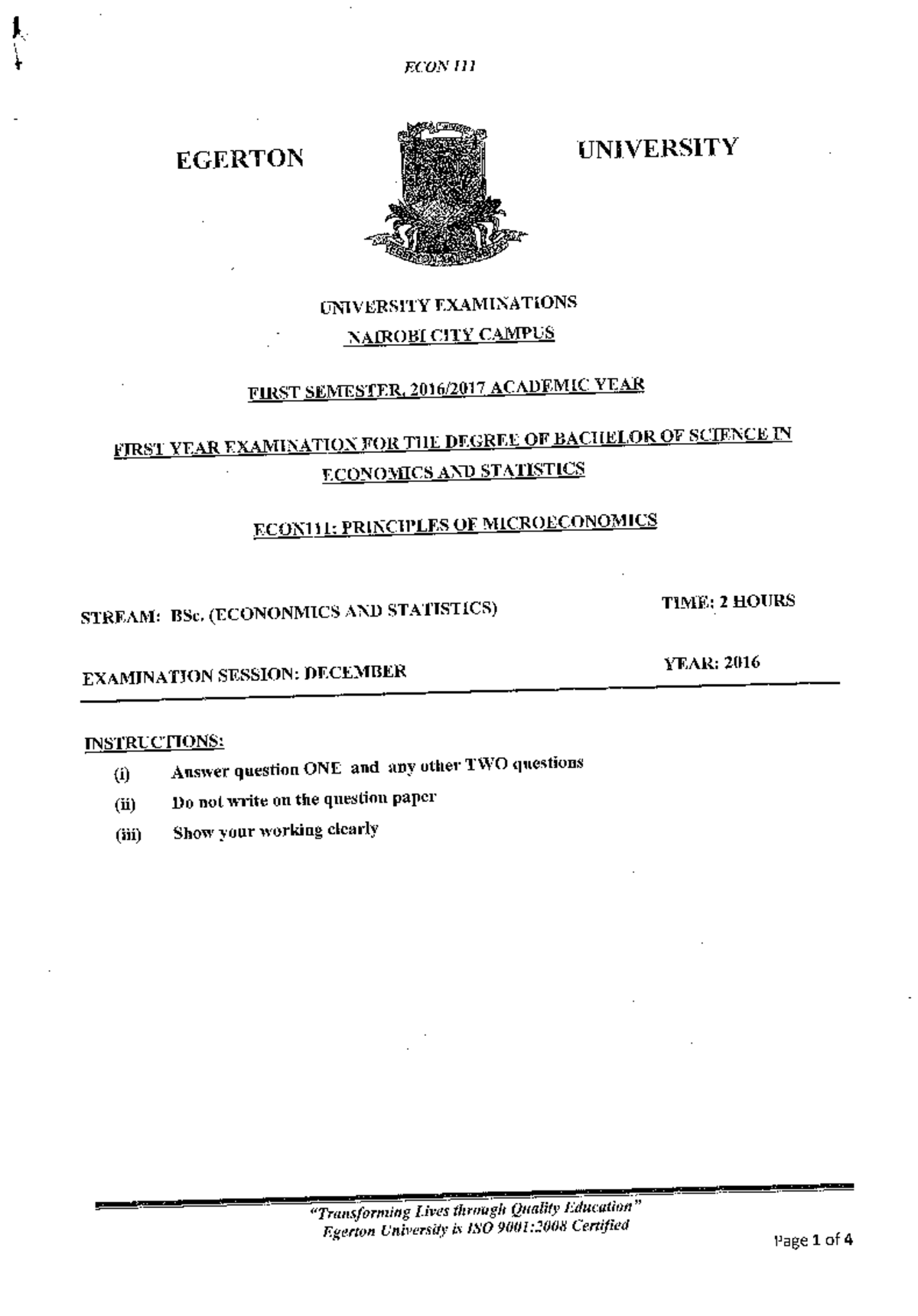 ECON 111: Principles of Microeconomics Final Exam Notes - Studocu