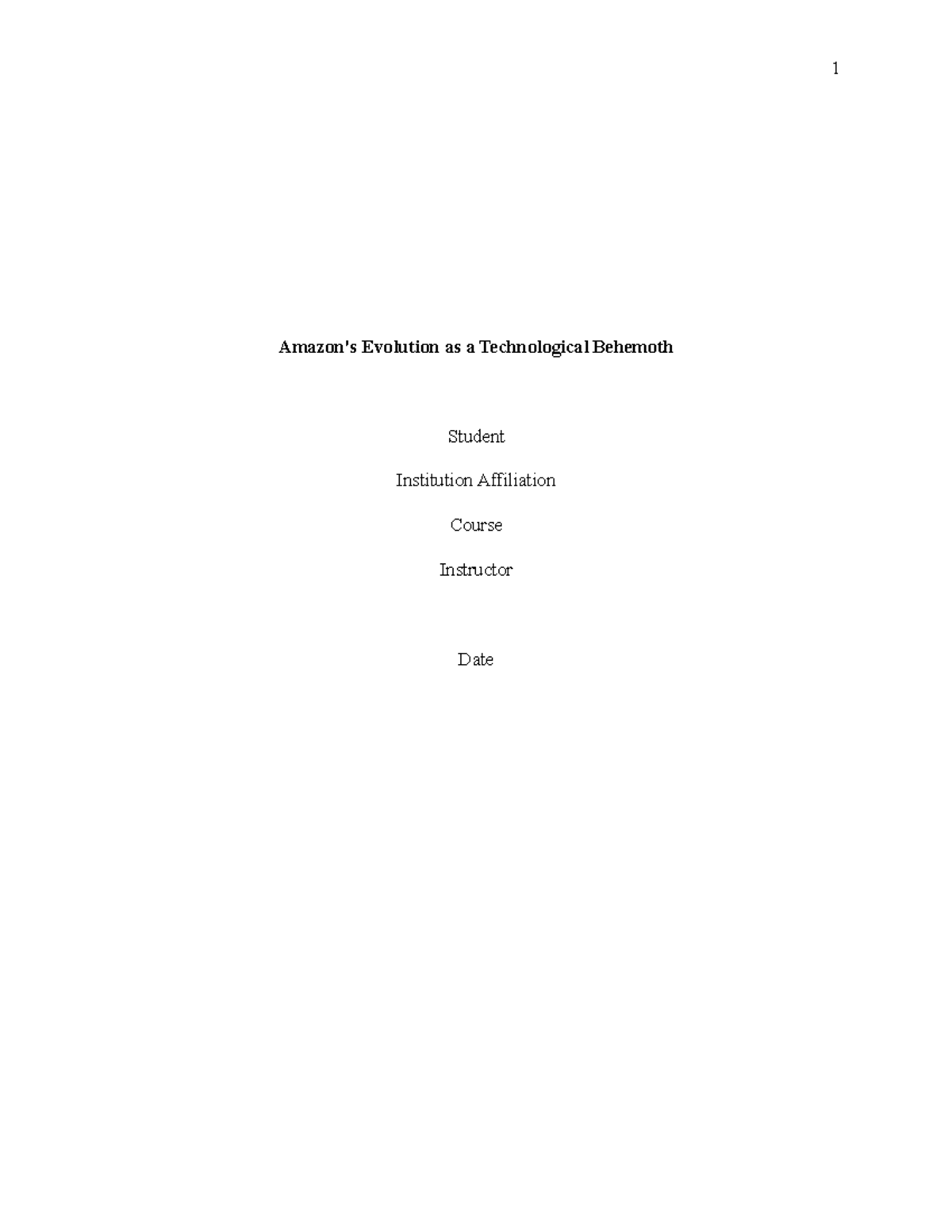 Amazon's Evolution as a Tech Titan: A Final Exam Overview - Studocu