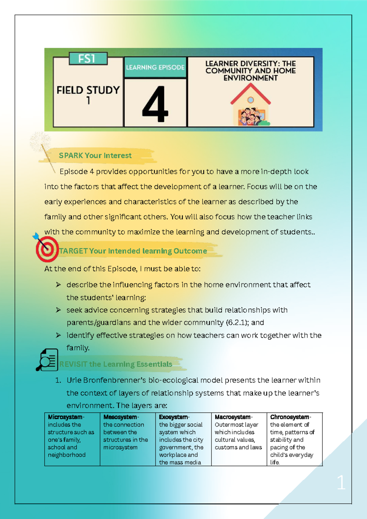 FS.1 Episode 4: Exploring Learner Development Influences and Strategies ...