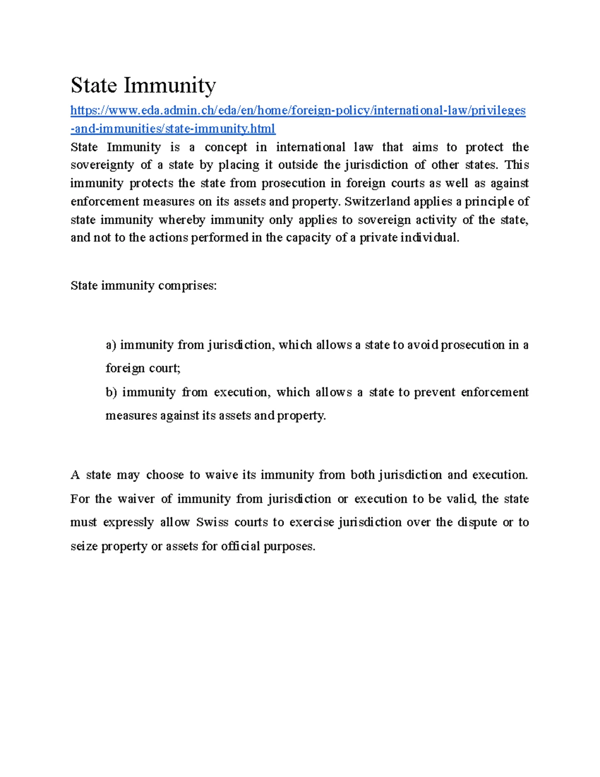 UN Immunity & Responsibility: A Good Samaritan's Dilemma - Studocu