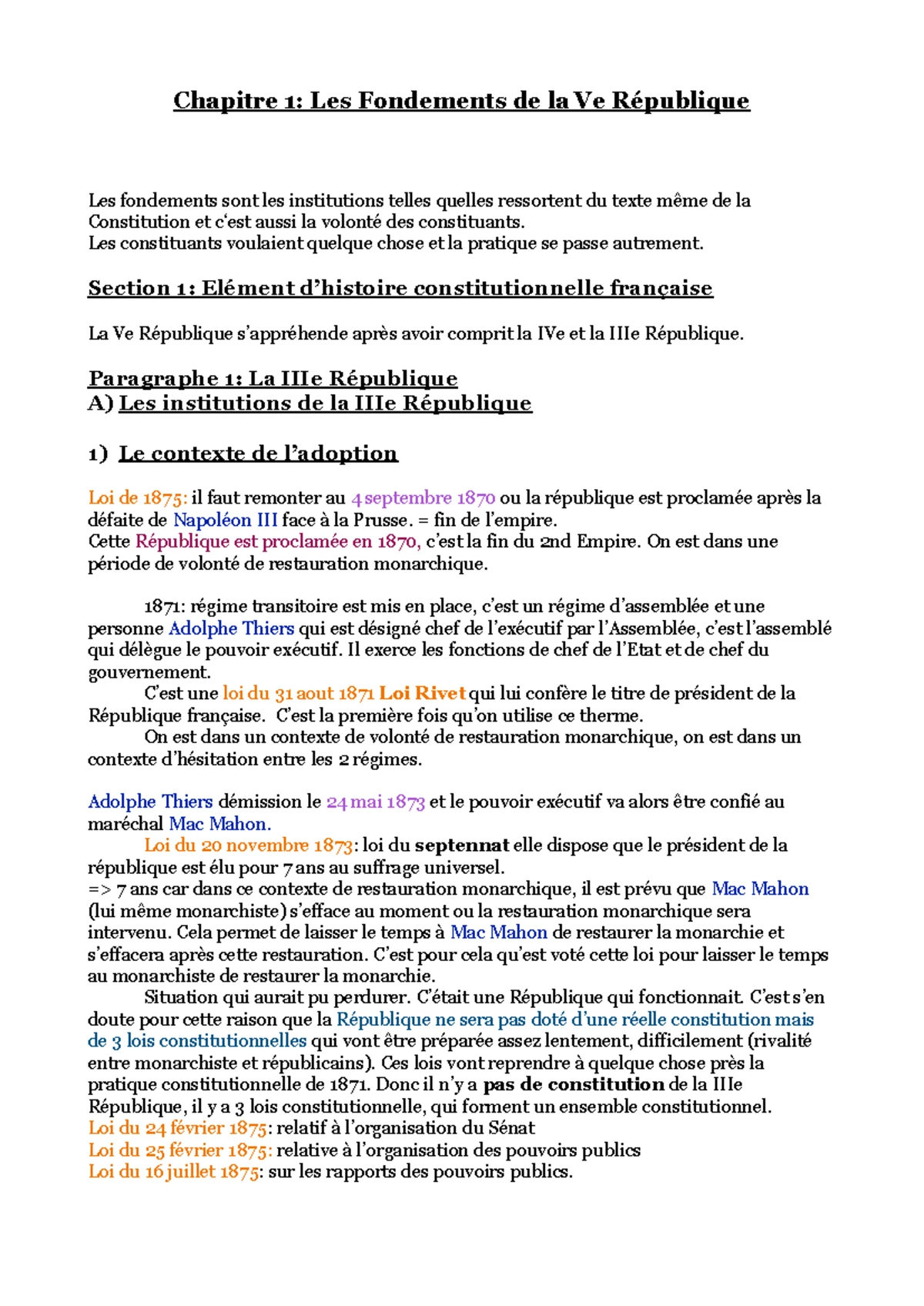 Chapitre 2: Le Pouvoir Exécutif sous la Ve République - Cours de Droit ...