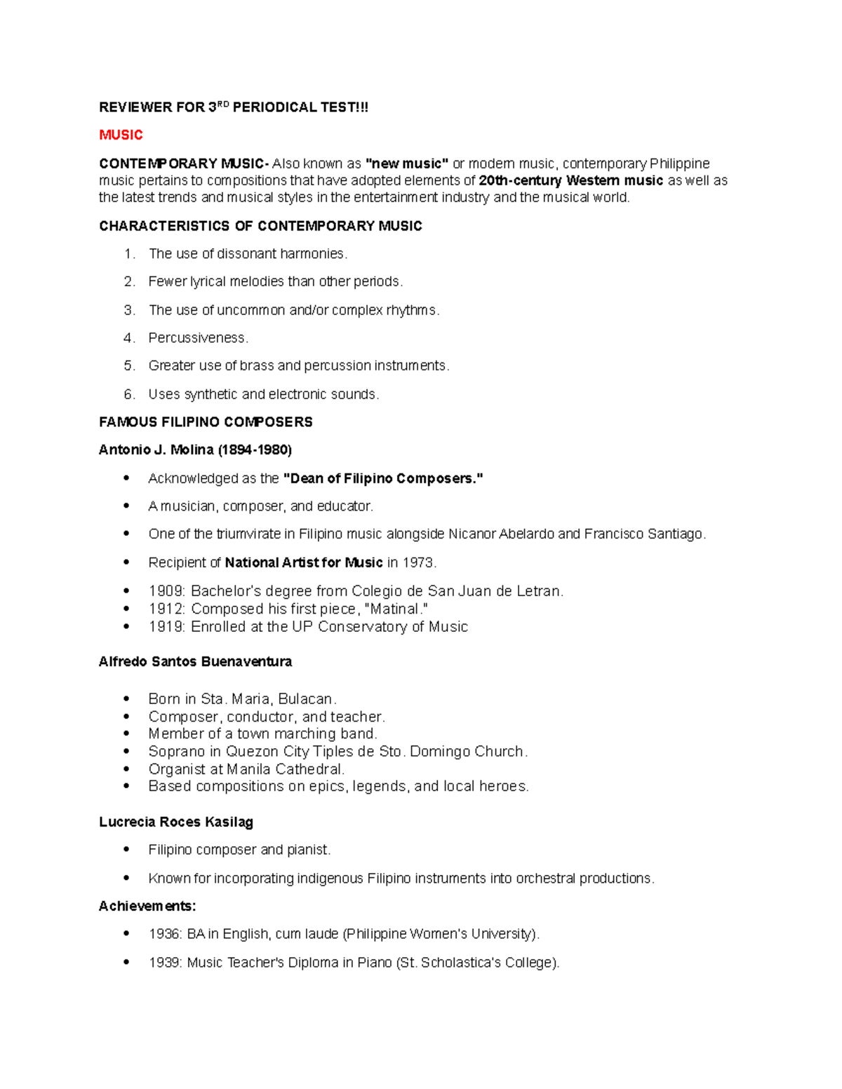 Reviewer FOR 3RD Periodical TEST - REVIEWER FOR 3RD PERIODICAL TEST ...