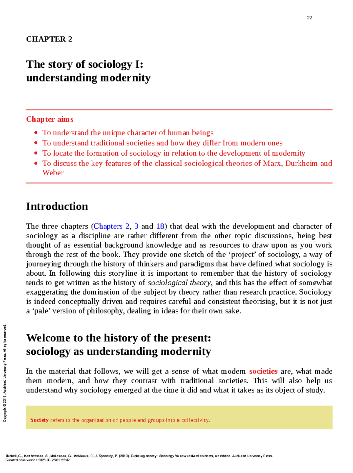 22 SOCI 101 CHAPTER 2: Understanding Modernity in Sociology - Studocu
