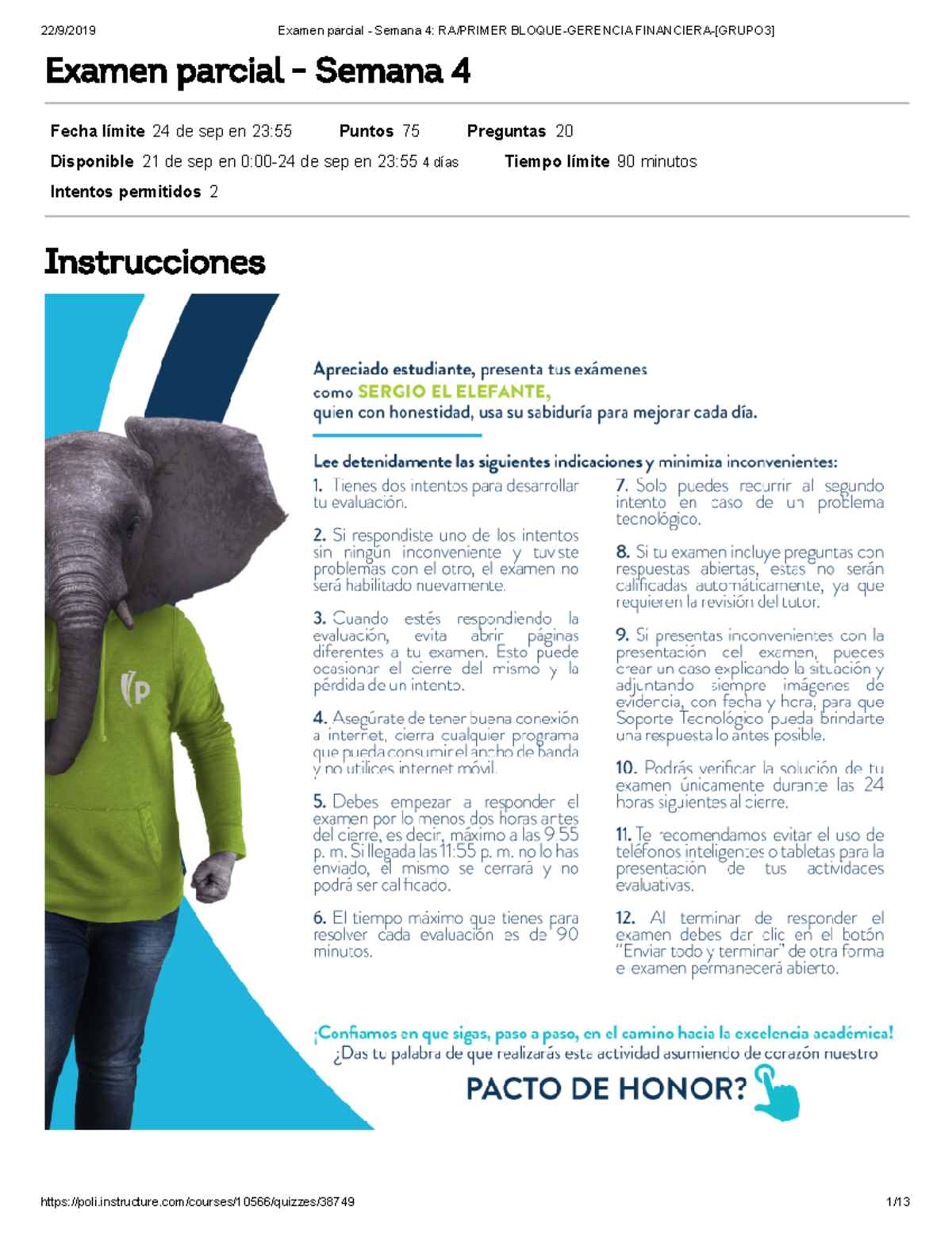Examen Parcial Semana 4 RA - Gerencia Financiera Grupo 3 - Studocu