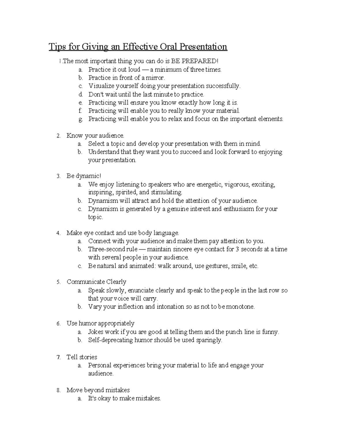 Effective Oral Presentation Tips: Mastering Your Delivery Techniques ...
