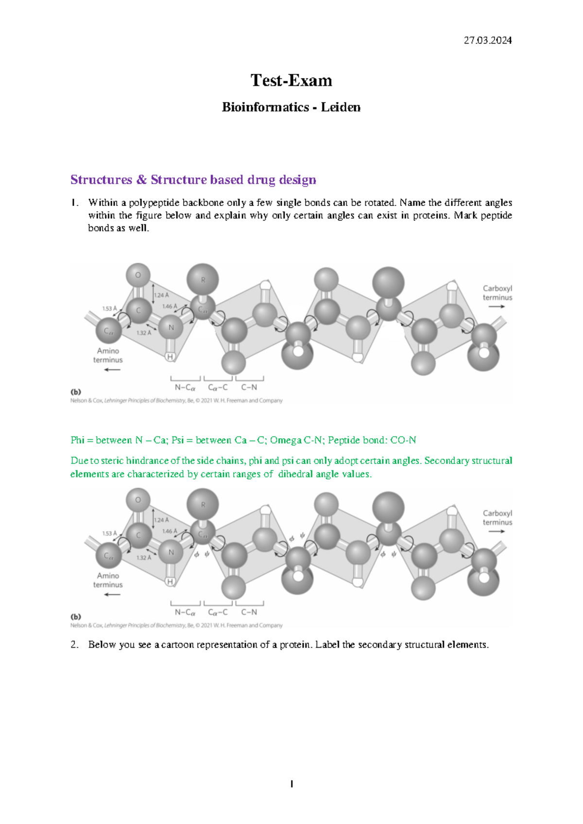 Bioinformatics 27.03.2024: Structure-Based Drug Design Exam Questions ...