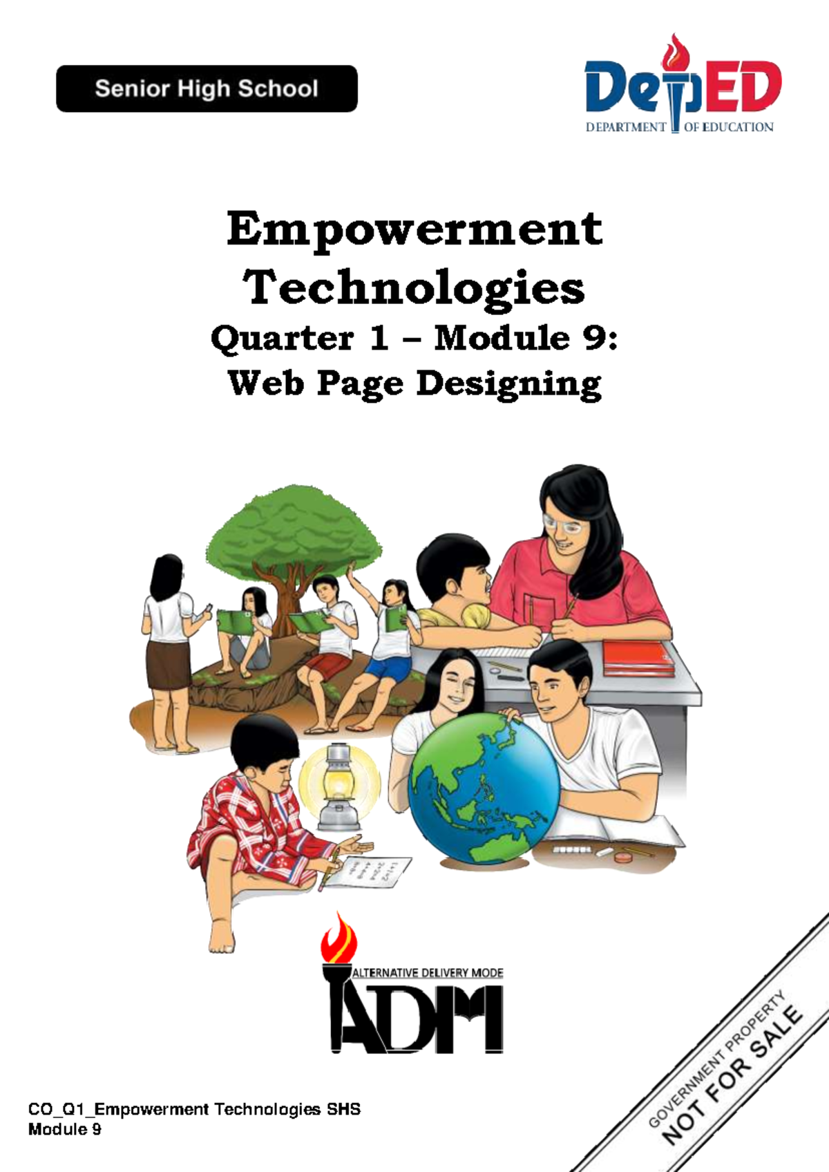 Empowerment Technologies SHS: Q1 Module 9 - Web Page Design Guide - Studocu