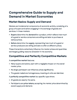 Demand and Supply - Study Notes & Assignments - Studocu