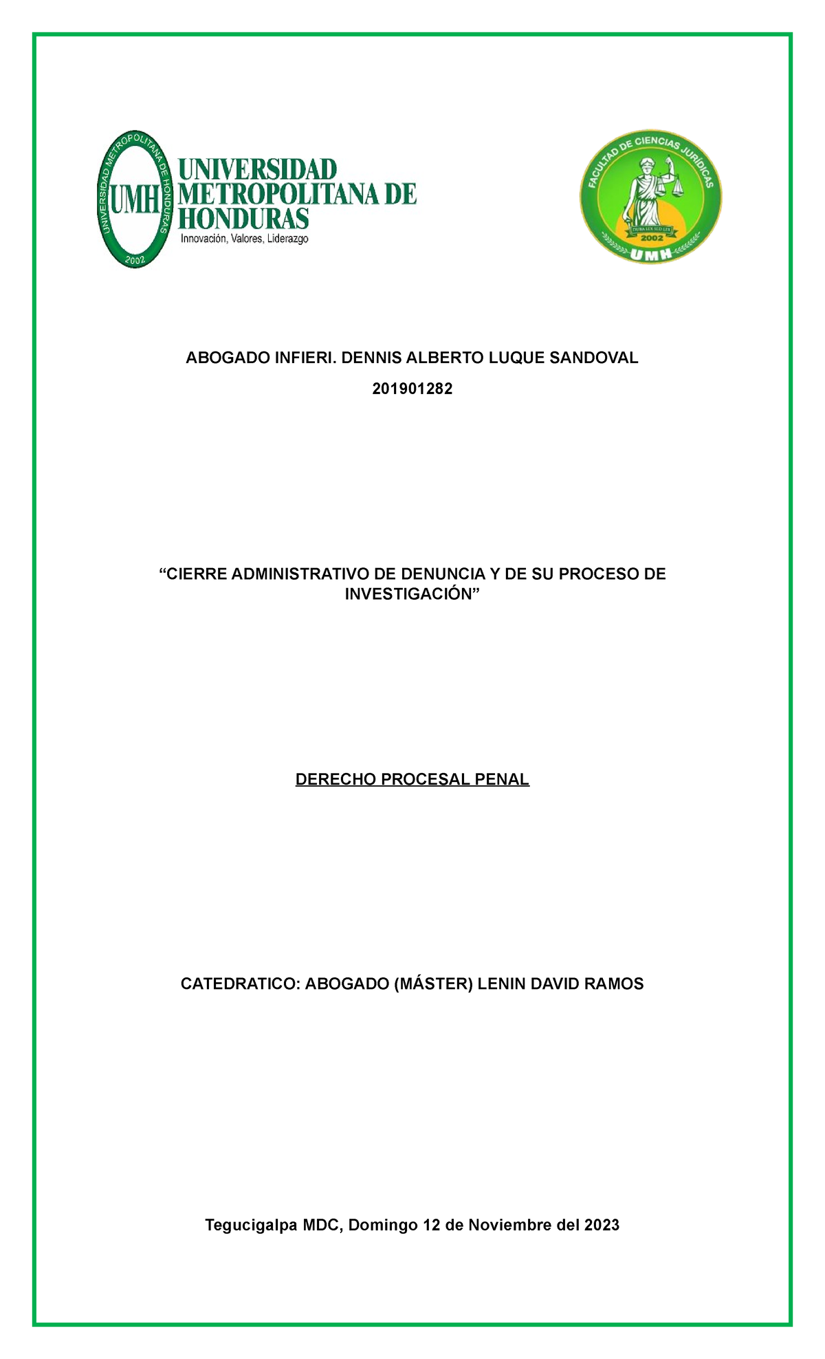 AUTO DE CIERRE ADMINISTRATIVO EN DENUNCIA 2019-01282 - Document Preview