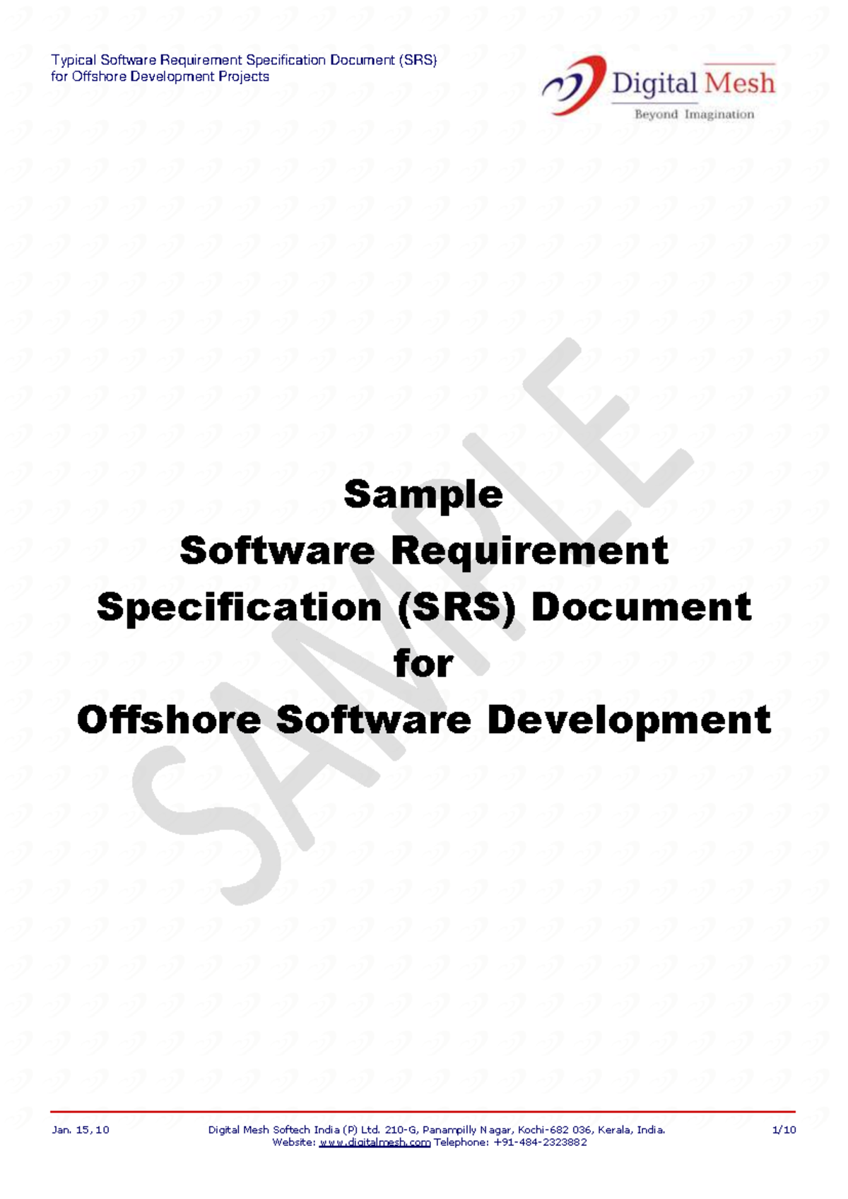 SRS-Digital Mesh Sample for Offshore Development Projects - Studocu