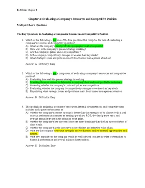 Chapter 3: MCQs on Evaluating External Environment (Course Code: TB ...