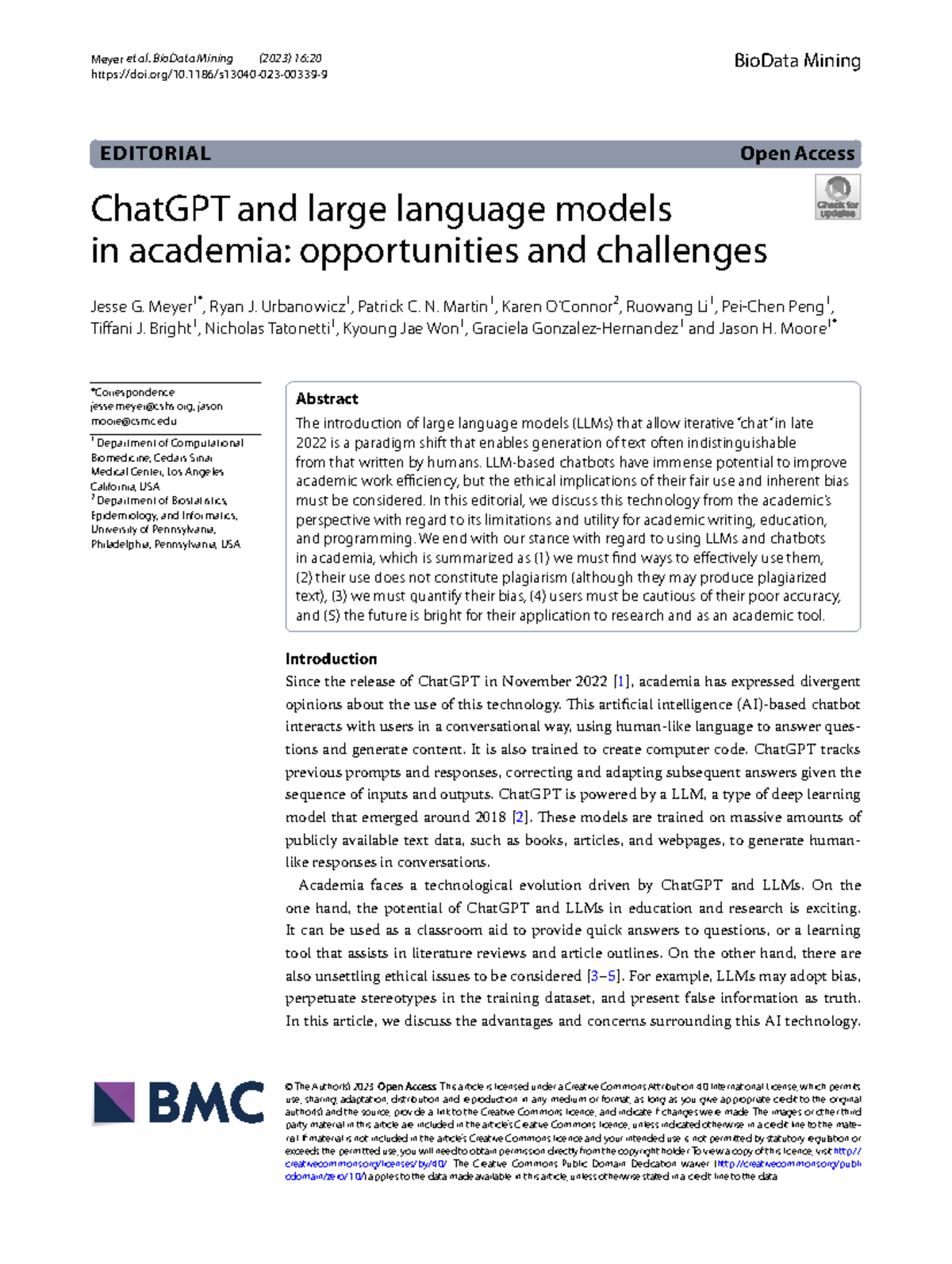 S13040-023-00339-9 - Exploring the Impact of ChatGPT on Academia - Studocu