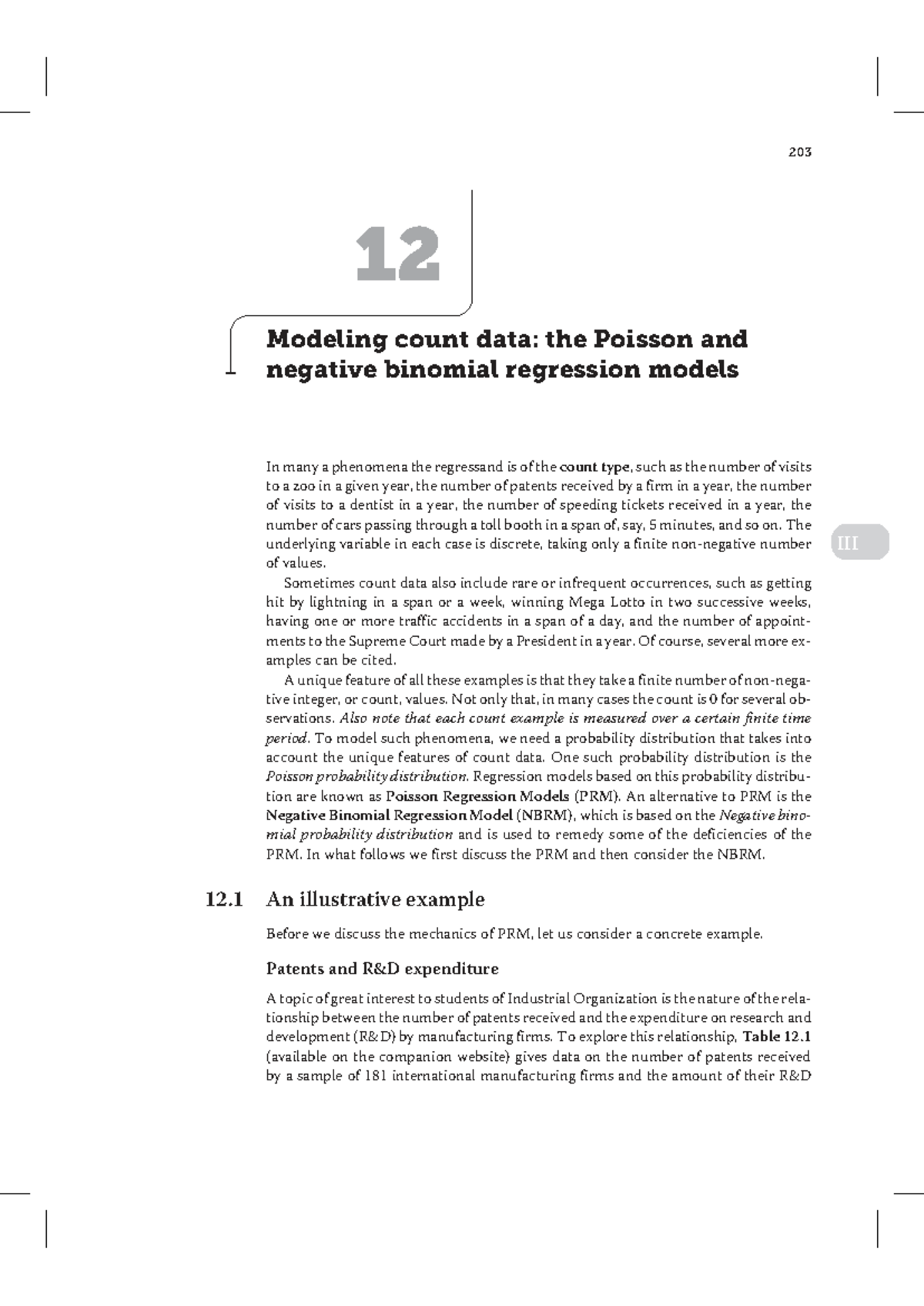 203 12 Count Data Analysis: Poisson & Negative Binomial Regression ...