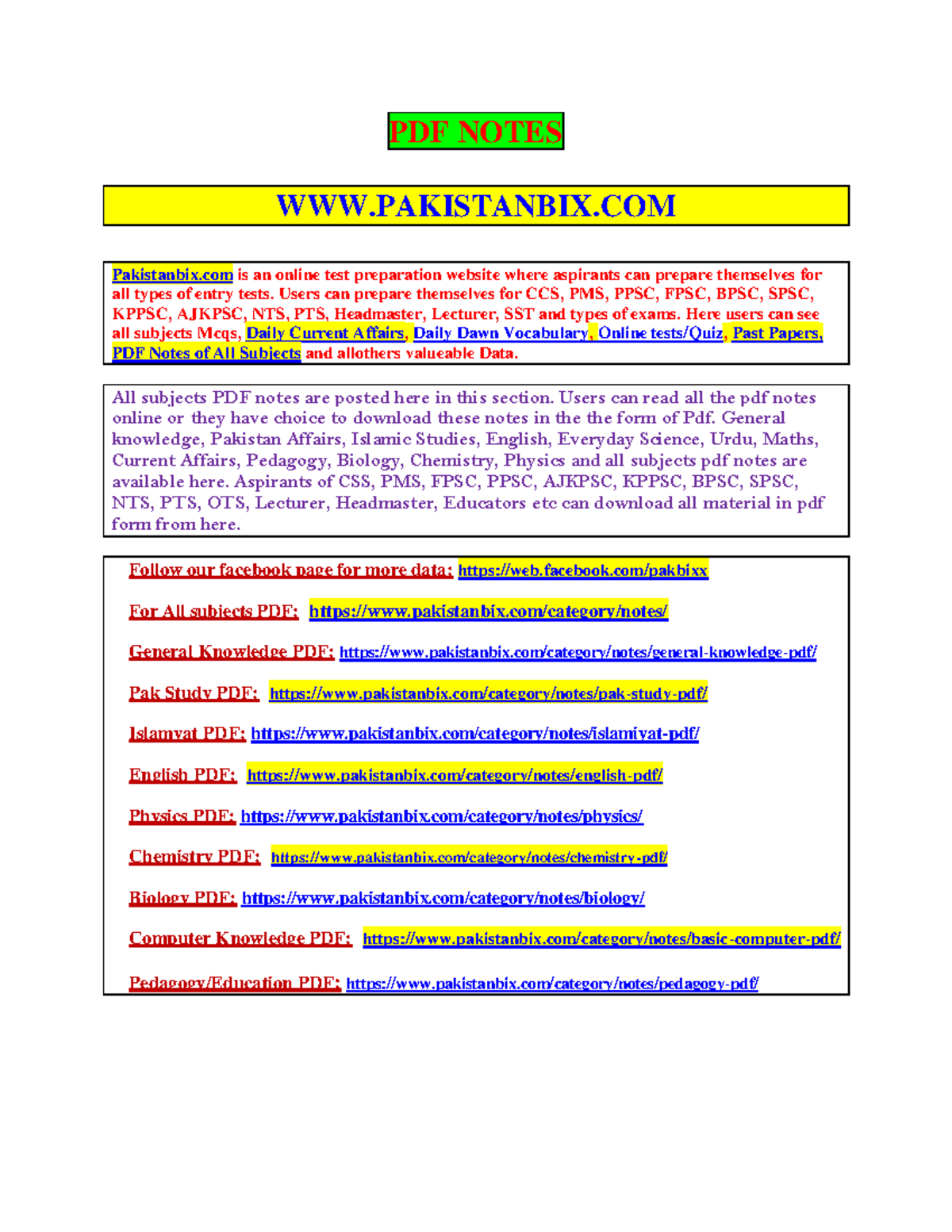 Comprehensive Pakistan Studies PDF Notes for Screening Exams & Interviews - Document Preview