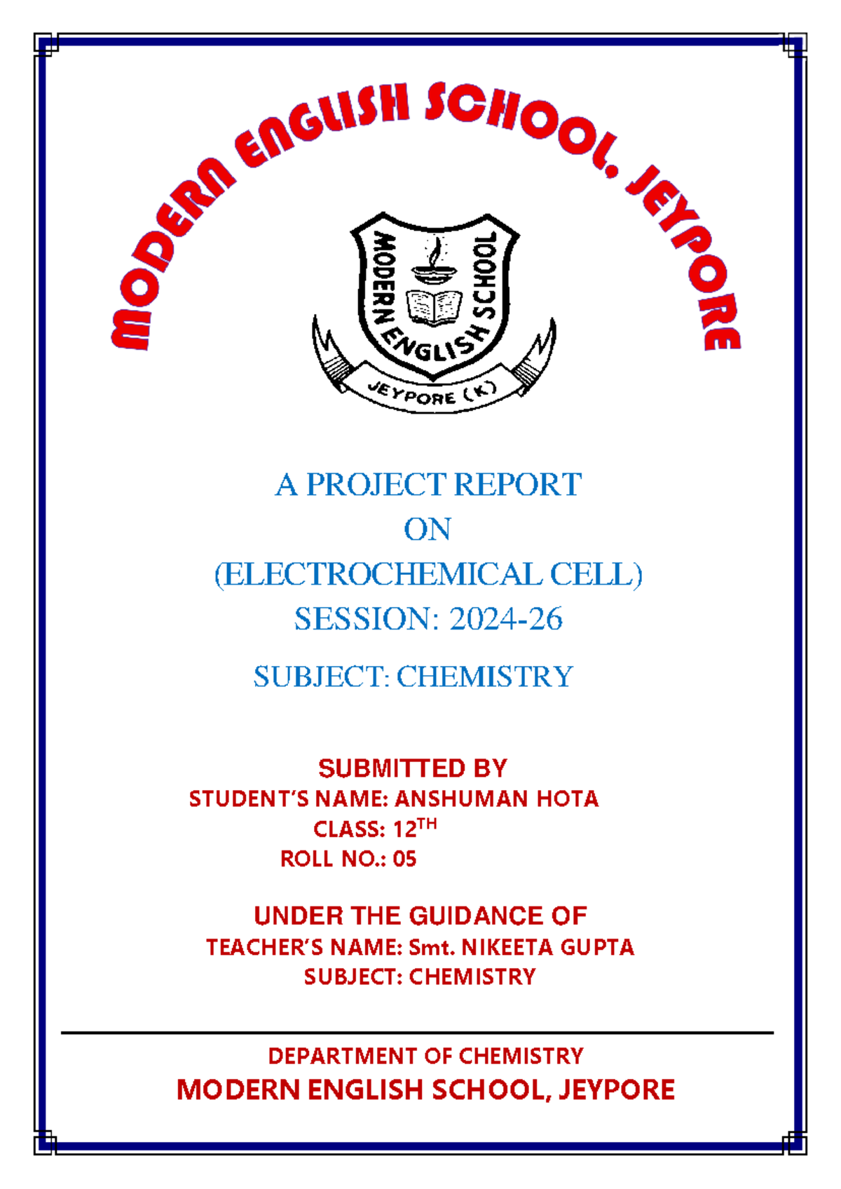 Ilovepdf merged (2 - Ghghhhh - A PROJECT REPORT ON (ELECTROCHEMICAL ...