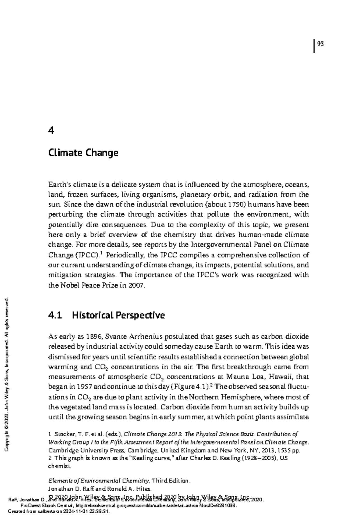Elements of Environmental Chemistry - (Chapter 4: Climate Change ...