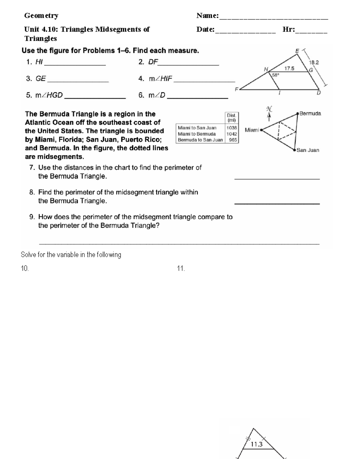 Geo 4.10 WS - Homework - Geometry Name:___________________________ Unit ...
