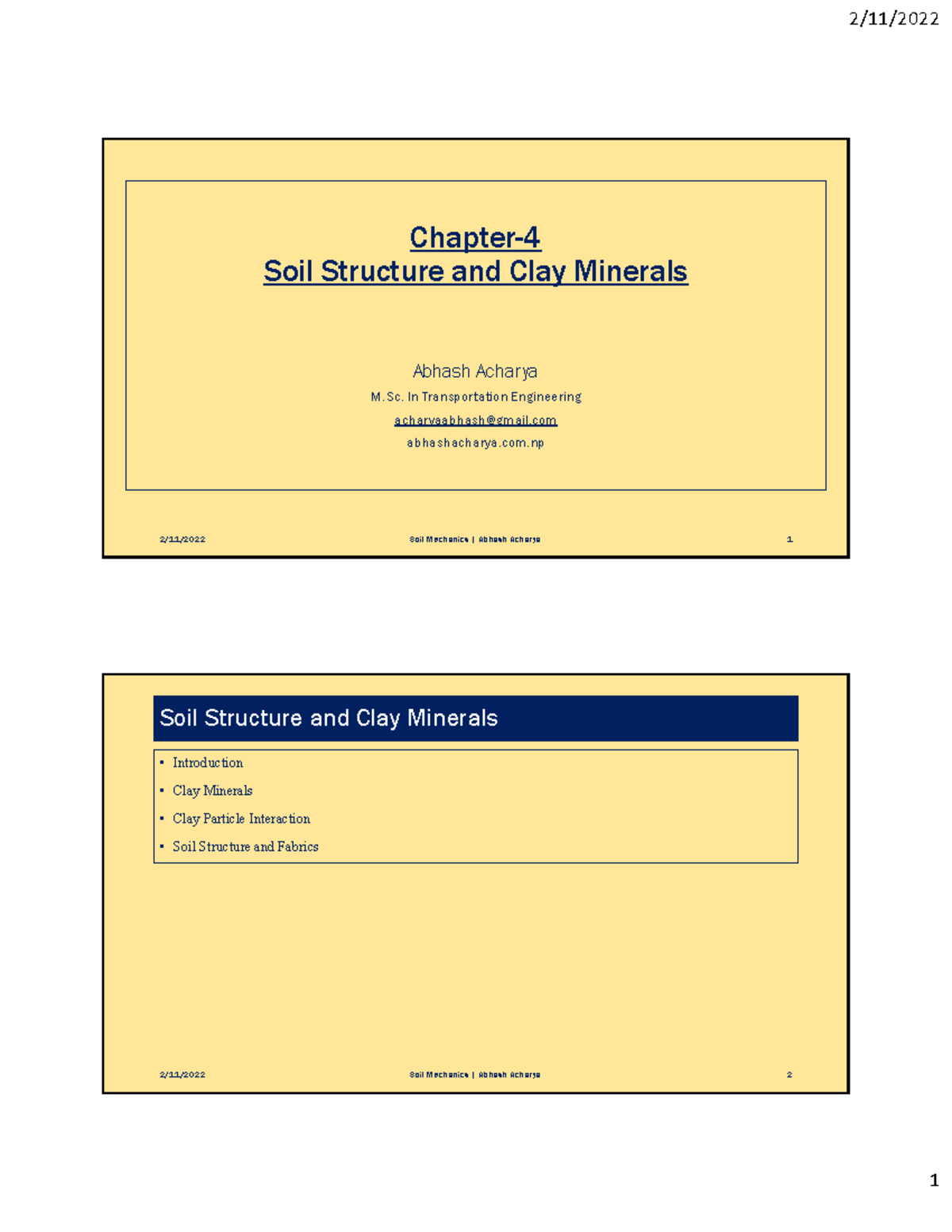 Soil Mechanics: Understanding Soil Structure & Clay Minerals (M.Sc ...