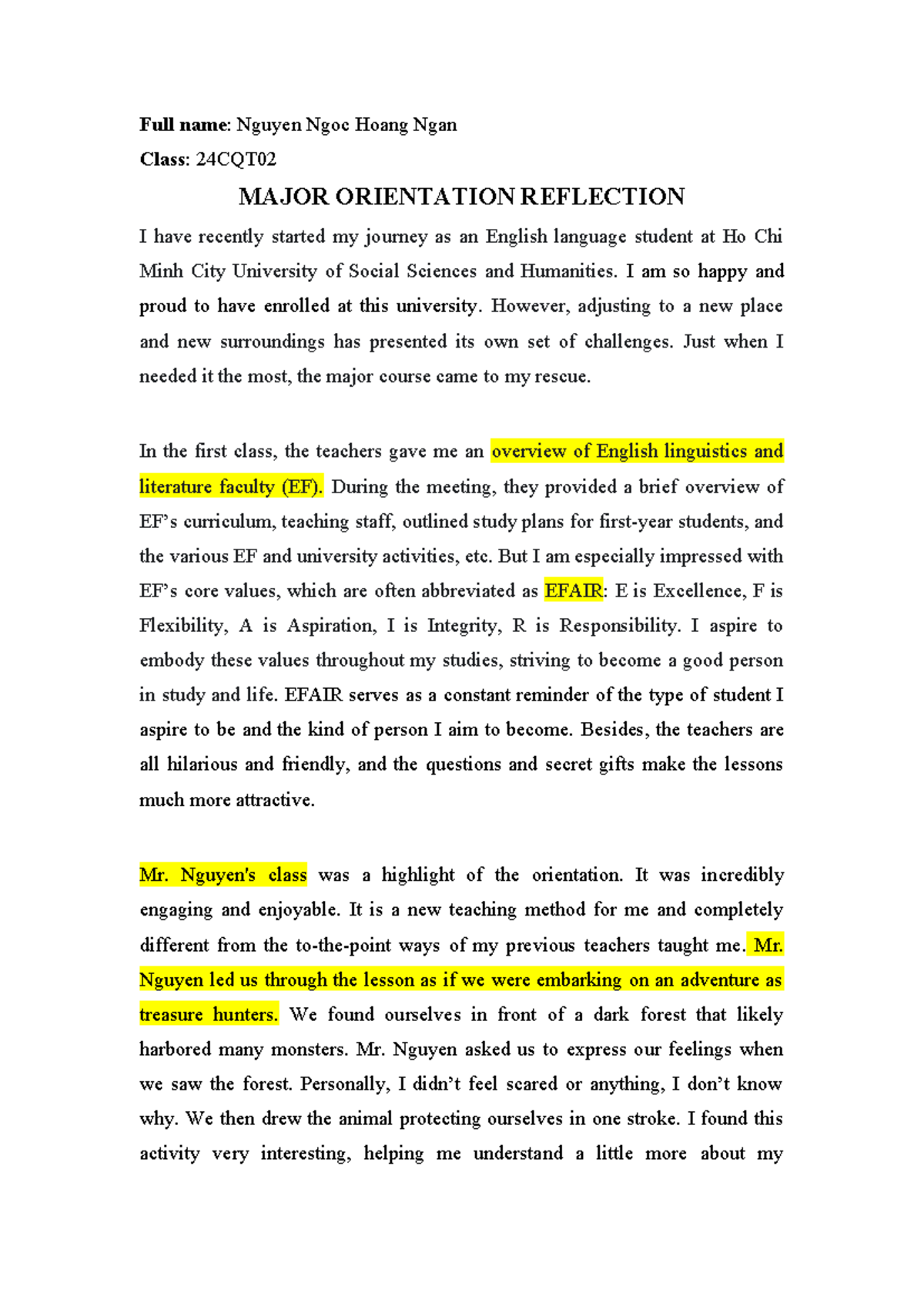 24CQT02 Major Orientation Reflection: My Journey as an English Student ...