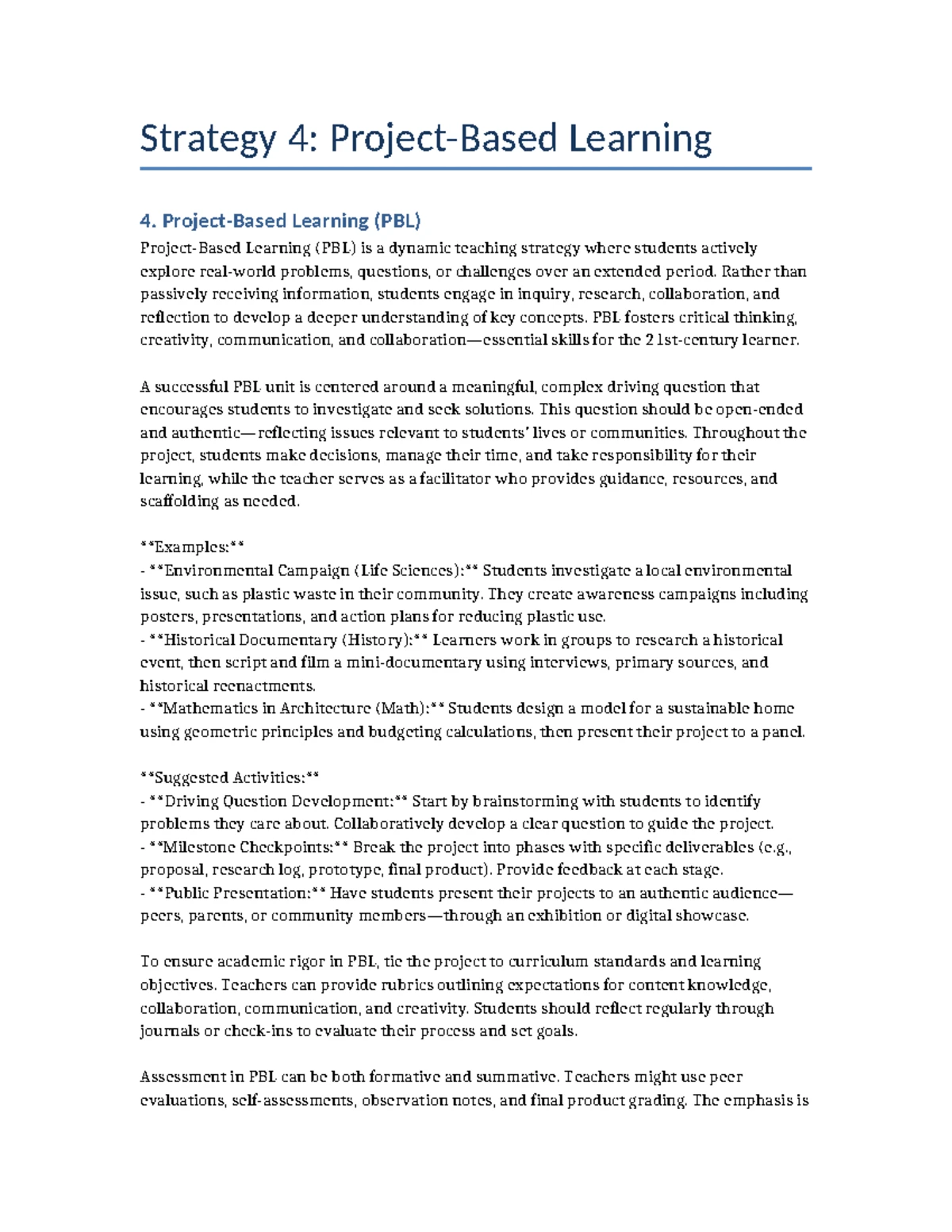 Strategy 6: Direct Instruction Overview and Best Practices - Studocu