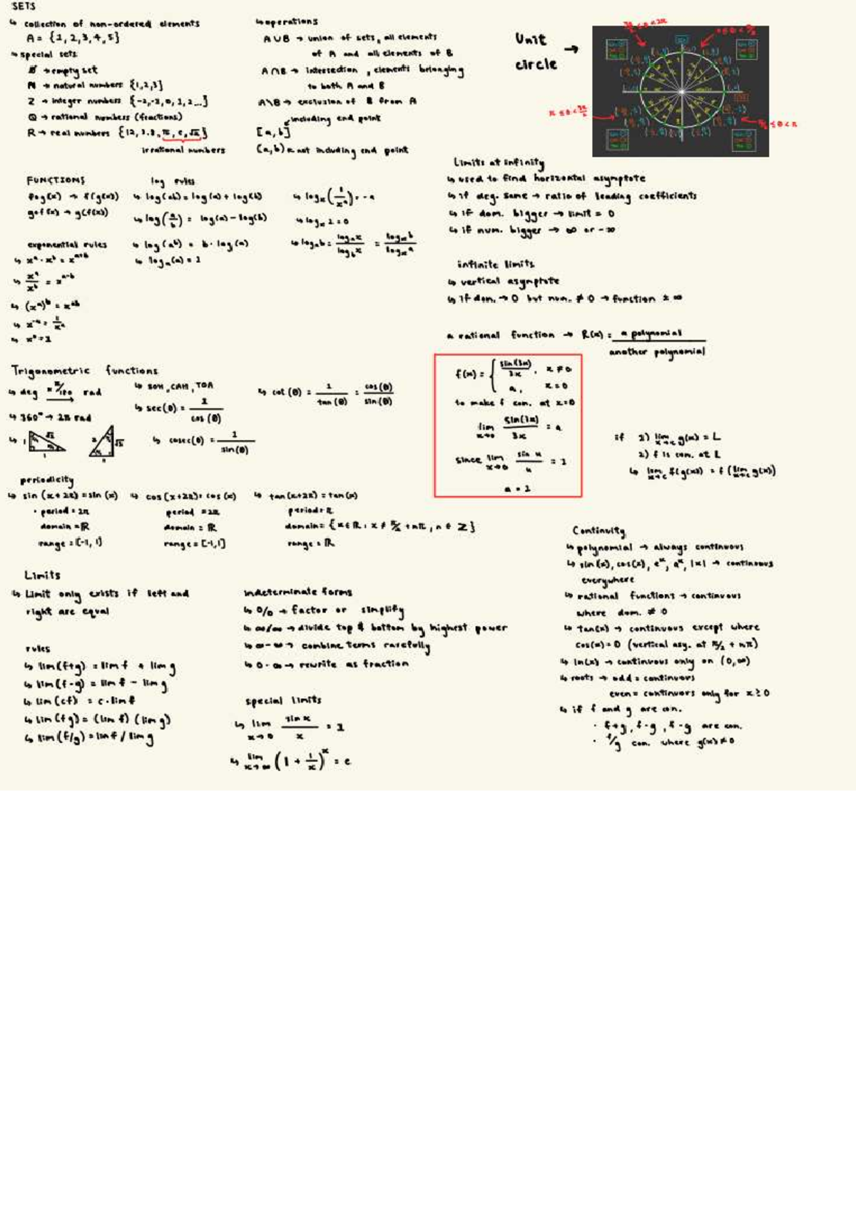Maths 108 Cheat Sheet: Key Concepts and Formulas for Revision - Studocu