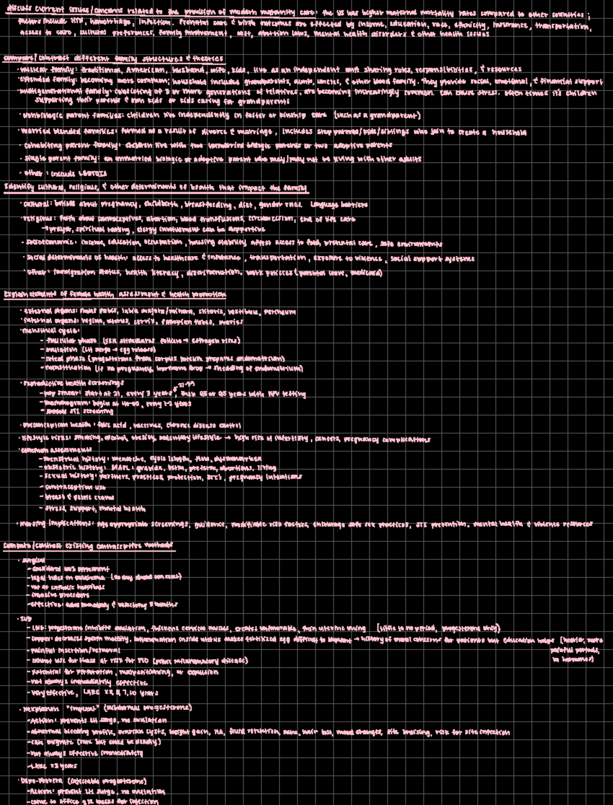 Midterm Exam Study Guide - Course Code XYZ123: Maternity Care & Family ...