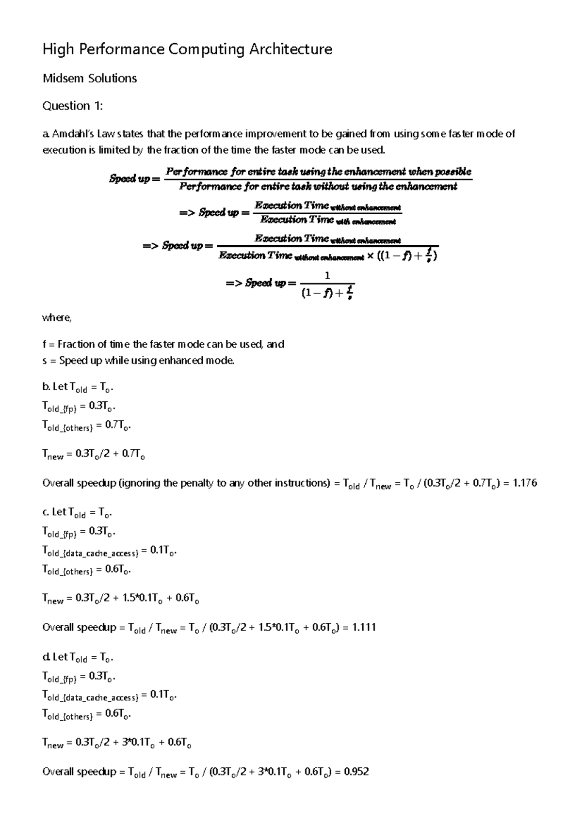 Midsem Solutions for High Performance Computing - Course Code: 123ABC ...